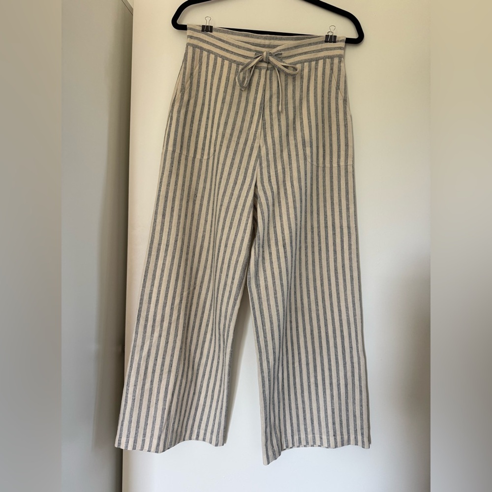 Doen Riviera High Waisted Silk striped pants